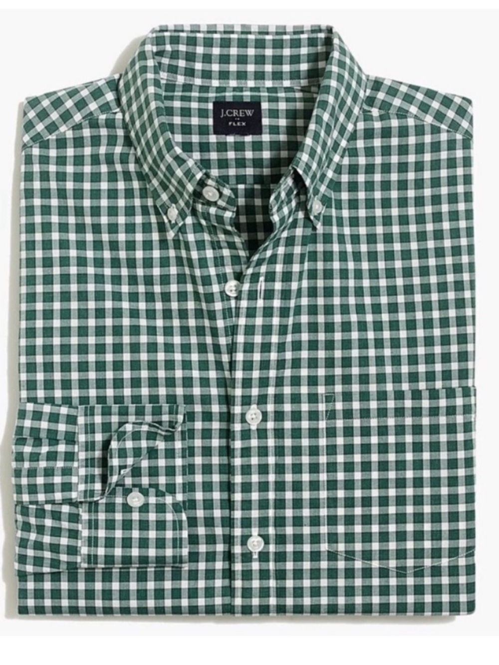 J Crew Shirt S Gingham Green